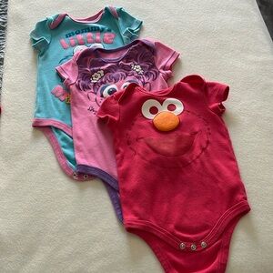 12 month Sesame Street onesies